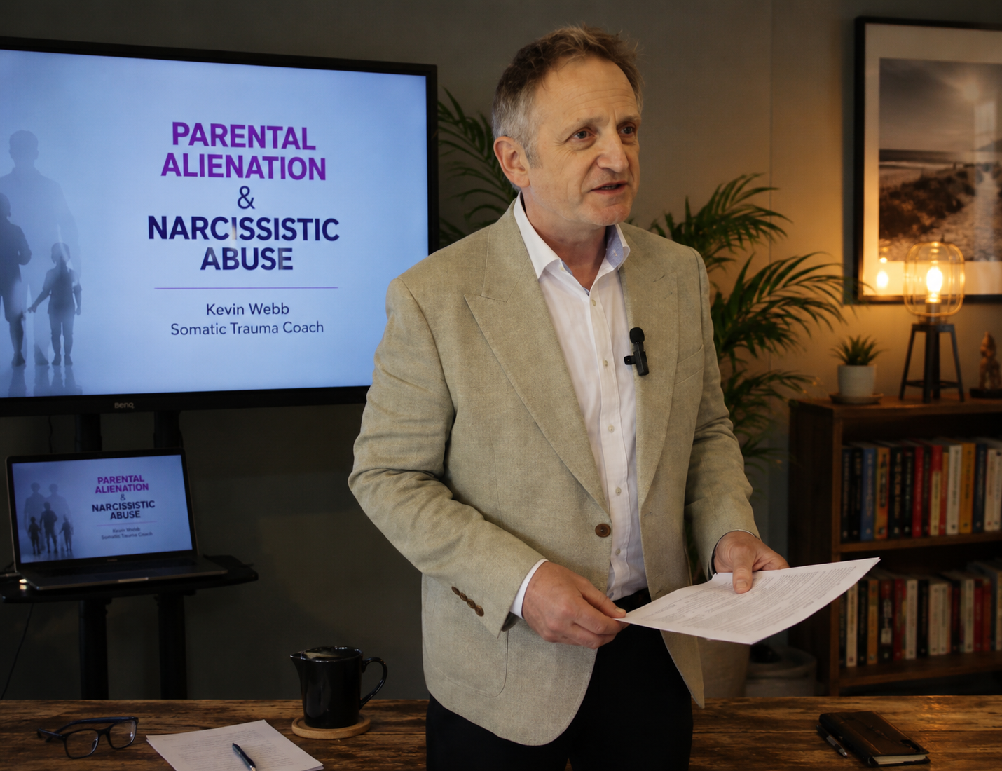 Kevin Webb presenting on parental alienation and narcissistic abuse